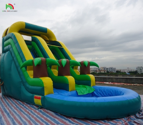 Ucuz Fiyatlı Ticari Kaliteli PVC Havuzlu Şişme Su Kaydırmaları
