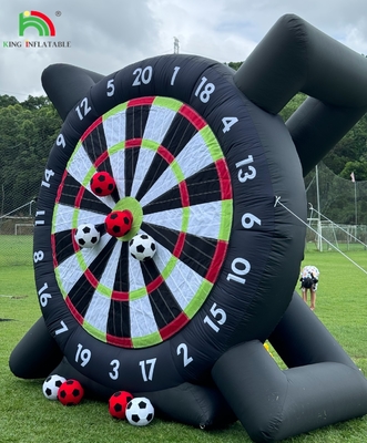 Açık hava şişme futbol dart tablosu 8pcs futbol topu ile 370W Blowers Destek Çerçeve Kick Dartboard Spor Oyunu için
