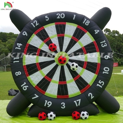 Açık hava şişme futbol dart tablosu 8pcs futbol topu ile 370W Blowers Destek Çerçeve Kick Dartboard Spor Oyunu için