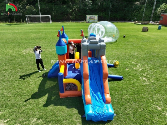 Commercial Inflatable Bounce Combo House Slide & Ball Pit ile Atlama Kalesi Çocuklar İçin