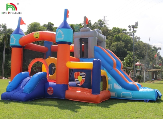 Commercial Inflatable Bounce Combo House Slide & Ball Pit ile Atlama Kalesi Çocuklar İçin