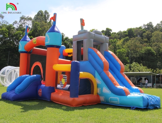 Commercial Inflatable Bounce Combo House Slide & Ball Pit ile Atlama Kalesi Çocuklar İçin
