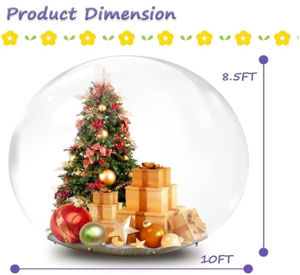 10FT şişme kar küresi 0.5mm PVC Noel süslemeleri Dev Şeffaf Şişme Bubble Igloo Çadırı
