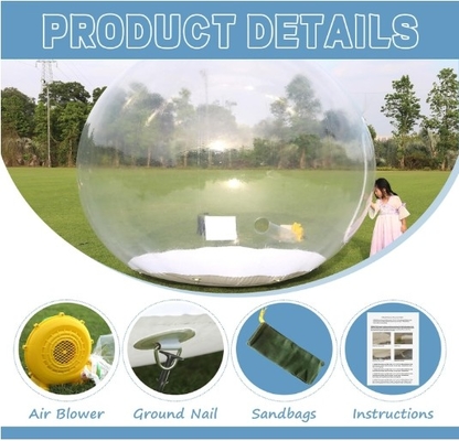 10FT şişme kar küresi 0.5mm PVC Noel süslemeleri Dev Şeffaf Şişme Bubble Igloo Çadırı