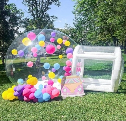 Açık hava şişme kabarcık çadırı şeffaf kristal kubbe düğün için balonlu şişme kabarcık çadırı