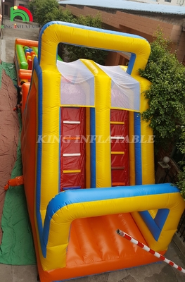 Özel Spor şişme karnaval oyunları şişme meydan okuma yarışı engelleme kursu çift şeritli tırmanış ve kaydırma ile