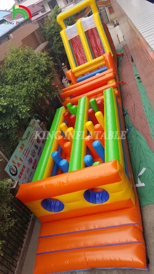 Özel Spor şişme karnaval oyunları şişme meydan okuma yarışı engelleme kursu çift şeritli tırmanış ve kaydırma ile
