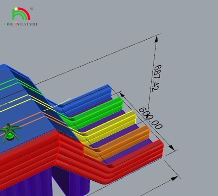 Ticari PVC Büyük Şişme Engelleme Oyunları Yetişkinler İçin Açık Hava Koşu Oyunu Engelleme Ekipmanı