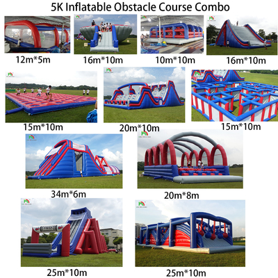 PVC Tarpaulin 5k şişme engelleme kursu kombinasyon büyük kaydırma etkileşimli yetişkin şişme engelleme