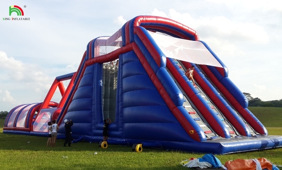 PVC Tarpaulin 5k şişme engelleme kursu kombinasyon büyük kaydırma etkileşimli yetişkin şişme engelleme
