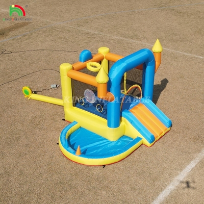 Çocuklar şişme sıçrama evi parti bebek şişme sıçrama kale kaydırma havuzu ile basket basket basket basket trampolin