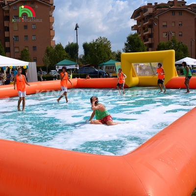 Fabrika özelleştirilmiş PVC şişme futbol sahası açık hava spor oyunu için şişme futbol sahası