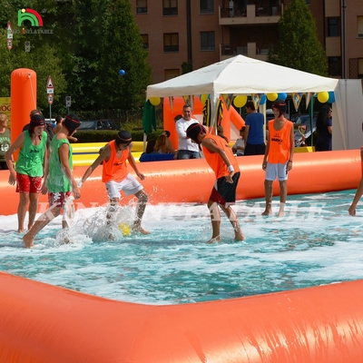 Fabrika özelleştirilmiş PVC şişme futbol sahası açık hava spor oyunu için şişme futbol sahası