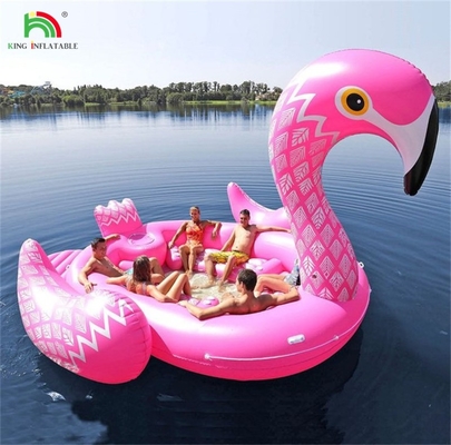 6 kişilik şişme Tavus kuşu Su Dağı Deniz Gölü Havuzu Yüzme Su Oyuncağı Dev Tek boynuzlu Flamingo Su Partisi için şişme yüzen yatak