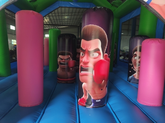 Şişme Dövüş Arenası Yetişkinler Çocuklar Trampolin Parkı Şişme Gladiator Dövüş Oyunu Atlama Kalesi