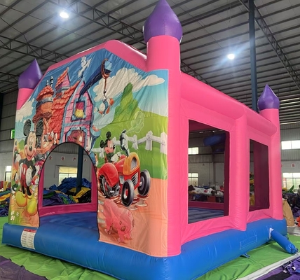 Ticari şişkin çıkartıcı evi Mickey Mouse şişkin sıçrayışlı atlama şişkin kalesi yetişkin çocuk parti için sıçrayış evi