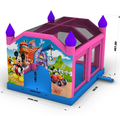Ticari şişkin çıkartıcı evi Mickey Mouse şişkin sıçrayışlı atlama şişkin kalesi yetişkin çocuk parti için sıçrayış evi