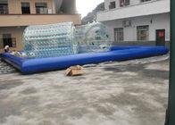 Su Rulo ve Su Topları ile Ticari Şişme Yüzme Havuzları 0.9mm PVC Tente