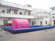 Su Rulo ve Su Topları ile Ticari Şişme Yüzme Havuzları 0.9mm PVC Tente