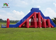 Renkli 25 * 10m Dev 5K Şişme Spor Oyunları / Ticari Şişme Slide