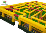 15 * 15 m Sarı Şişme Engel Kursu Kiralık Dev Lazer Labirent Açık Spor Oyunları