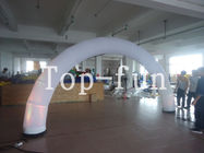 Satılık Beyaz Şişme Kemer Wiht LED Gece Işık / LED Tüplü Şişme Giriş Arch