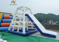 Beyaz / Mavi Isı Yalıtımlı Şişme Su Oyuncak / Kaydıraklı Aqua PVC Tırmanma Kulesi