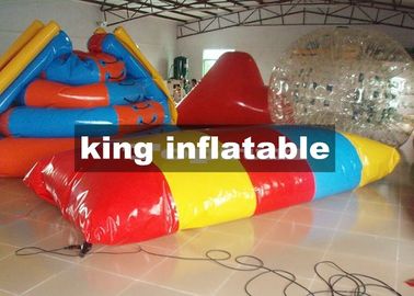 Blob Ball ile Kırmızı / Sarı / Mavi 0.9mm PVC Şişme Su Oyuncaklar / Satürn Slayt