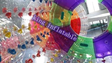 1.0mm PVC / TPU Şişme Su Oyuncak 2.8m Uzun 2.4m Çaplı Şeffaf Su Silindiri