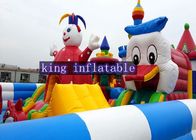 Inflatable Disney Amusement Park With Mickey Mouse And Donald Duck