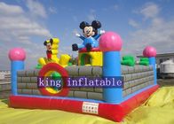 Güzel Mickey Kids Şişme Eğlence Parkı Atlama Fun 0.45mm - 0.55mm PVC