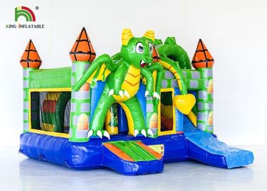 Çocuklar Şişme Bouncer Combo / Yeşil Şişme Ejderha Atlama Kalesi