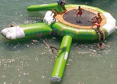 Açık Suya Dayanıklı Plato PVC Şişme Su Oyuncak CE Slide Özelleştirilmiş Trambolin
