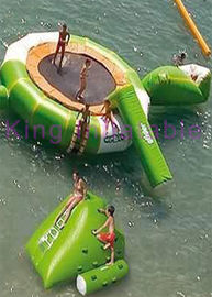 Açık Suya Dayanıklı Plato PVC Şişme Su Oyuncak CE Slide Özelleştirilmiş Trambolin