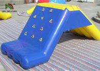 Mini PVC Sarı / Mavi Şişirme Su Tırmanma ve Suda Komik Oynarken Oyuncak Slayt