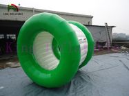 Su Parkı İçin Yeşil / Beyaz PVC Tente Şişme Su topu Rolling Oyuncak