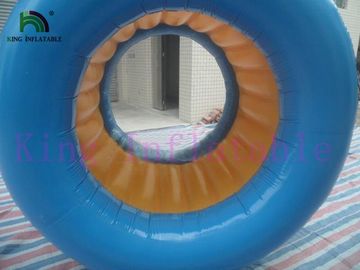 Su Parkı İçin Mavi / Sarı Şişme Su Yürüyüş Topu PVC Su Rolling Oyuncak