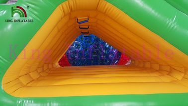 0.9mm PVC Tente CE Özel Şişme Su Toy Yeşil / Beyaz Slide Kiralama