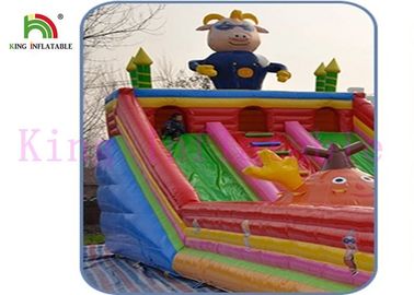Blow Up Gbond Kuru Slayt / Çocuklar İçin Bouncer Play Paradise ile Ticari Şişme Slayt