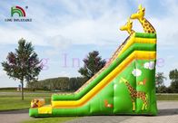 Yeşil / Sarı Zürafa PVC Şişme Kuru Slayt Açık Hava Etkinlikleri İçin Özelleştirme Slayt