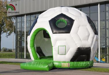 Renkli Futbol Blow Up Bouncy House Dayanıklı 0.55mm PVC Tente Malzemesi