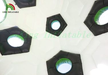Renkli Futbol Blow Up Bouncy House Dayanıklı 0.55mm PVC Tente Malzemesi