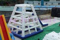 Açık 0.9mm PVC Tente Dev Şişme Su Oyuncak Özel Renkli Yüzen Slayt