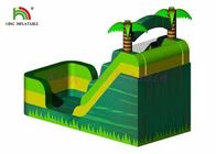 Yeşil Eğlence Parkı Ticari Sınıf Şişme Yetişkin Kuru Slayt Özel Logo