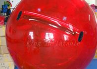 Baskı ile Su Topu On Kırmızı 0.8mm PVC / PTU 2m Çaplı Şişme Yürüyüş