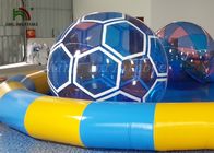 1.0 mm Şeffaf PVC / PTU Şişme Futbol Topu Su Topu On Up Yürüyüş Darbe