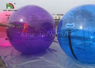 Mor / Mavi Büyük 1.0mm PVC Şişme Su Topu Yürüyüşü 2 m Çapında Havuz veya Göl