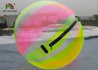 Gökkuşağı renkli 1.0mm PVC / TPU Şişme Su Yürüme Topu, Çocuklar İçin Su Zorb Topu