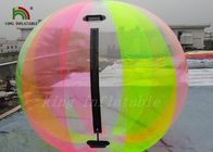 Gökkuşağı renkli 1.0mm PVC / TPU Şişme Su Yürüme Topu, Çocuklar İçin Su Zorb Topu