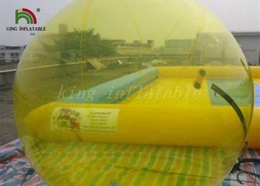 Sarı Renk 1.0mm PVC Şişme Su Topları Üzerinde Yürümek / Su Kabarcığı / İnsan Küre